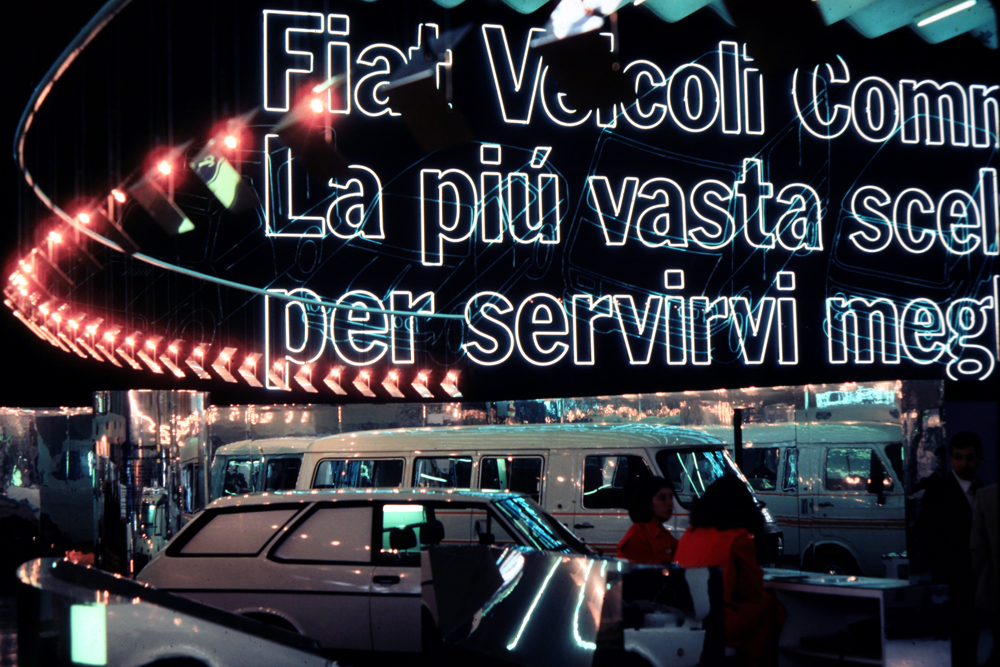 Szenografie für FIAT  Salone internazionale veicoli Industriale e Commerciali, 1981